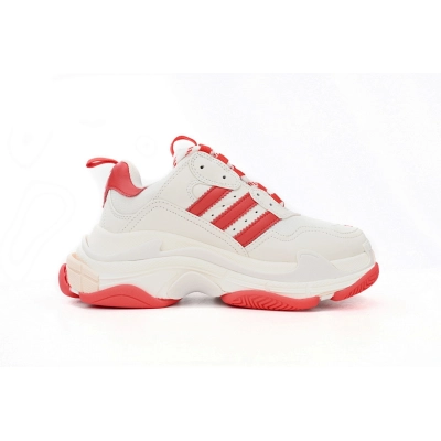 adidas  Balenciaga Triple S Blanco-Rojo-Barra 02