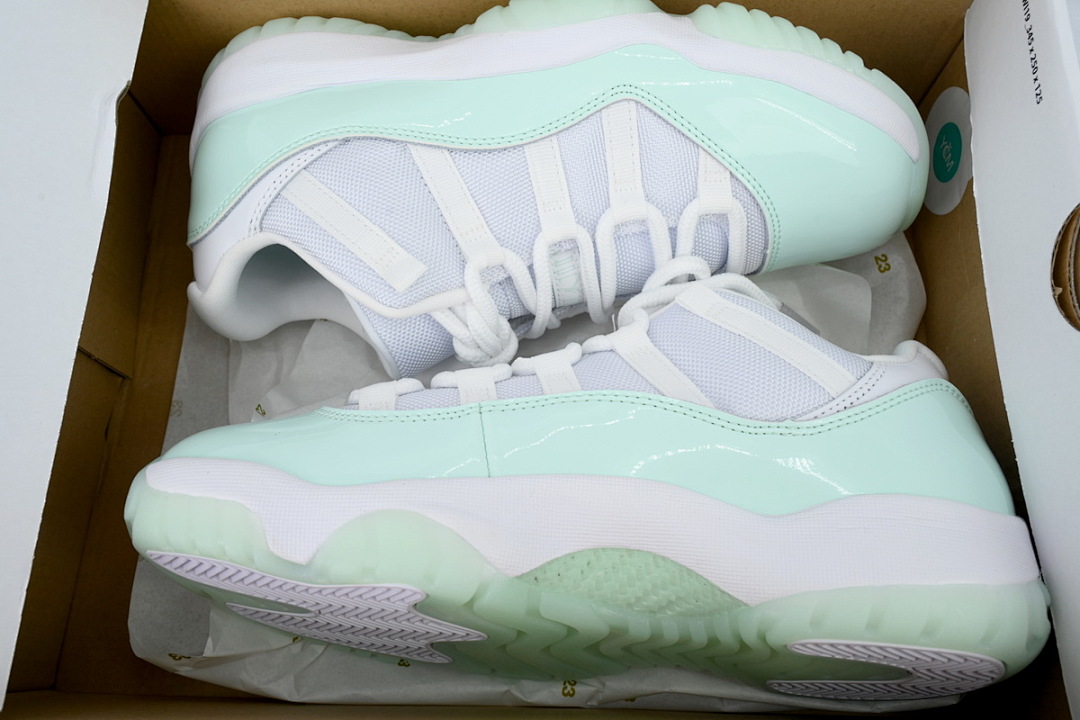 Air Jordan 11 Retro Low Mint Green Ice Sneakers AH7860-103 