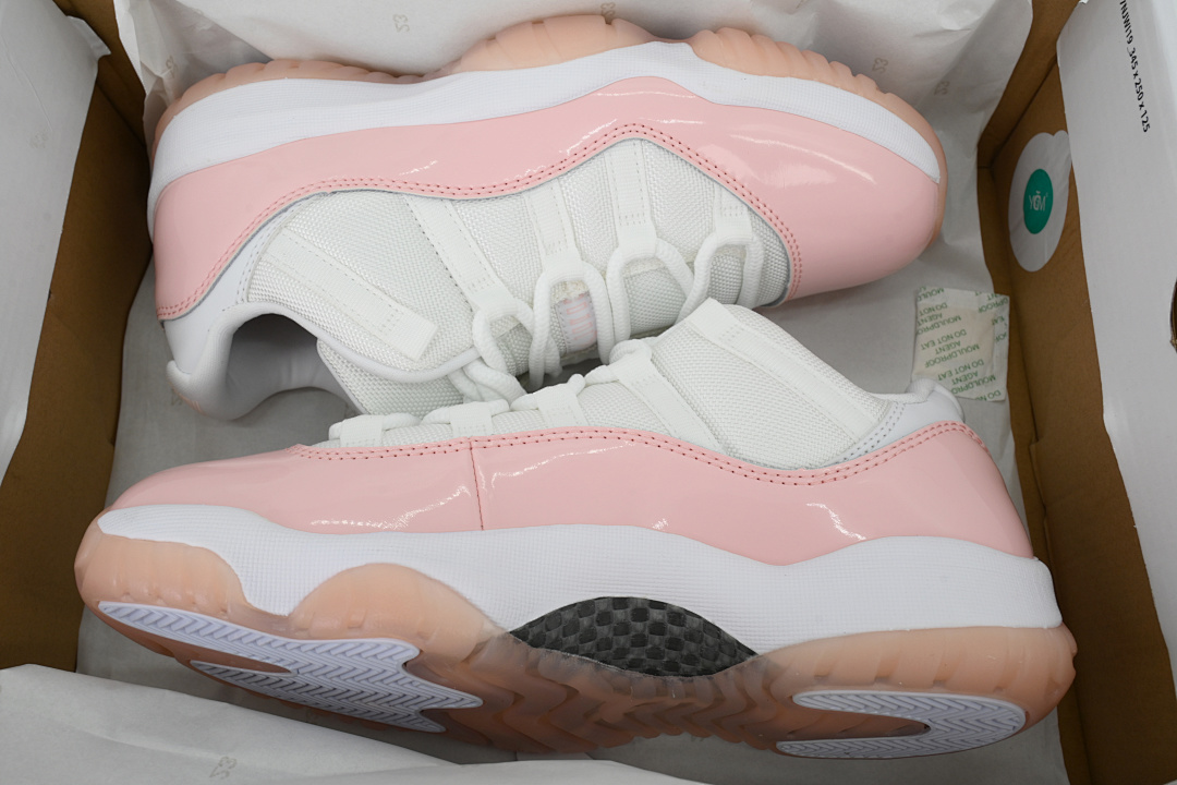 Zapatillas Air Jordan 11 Retro Low rosa, blanco y goma AH7860-160