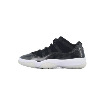 Air Jordan 11 Retro Low Barons Negro Blanco 01