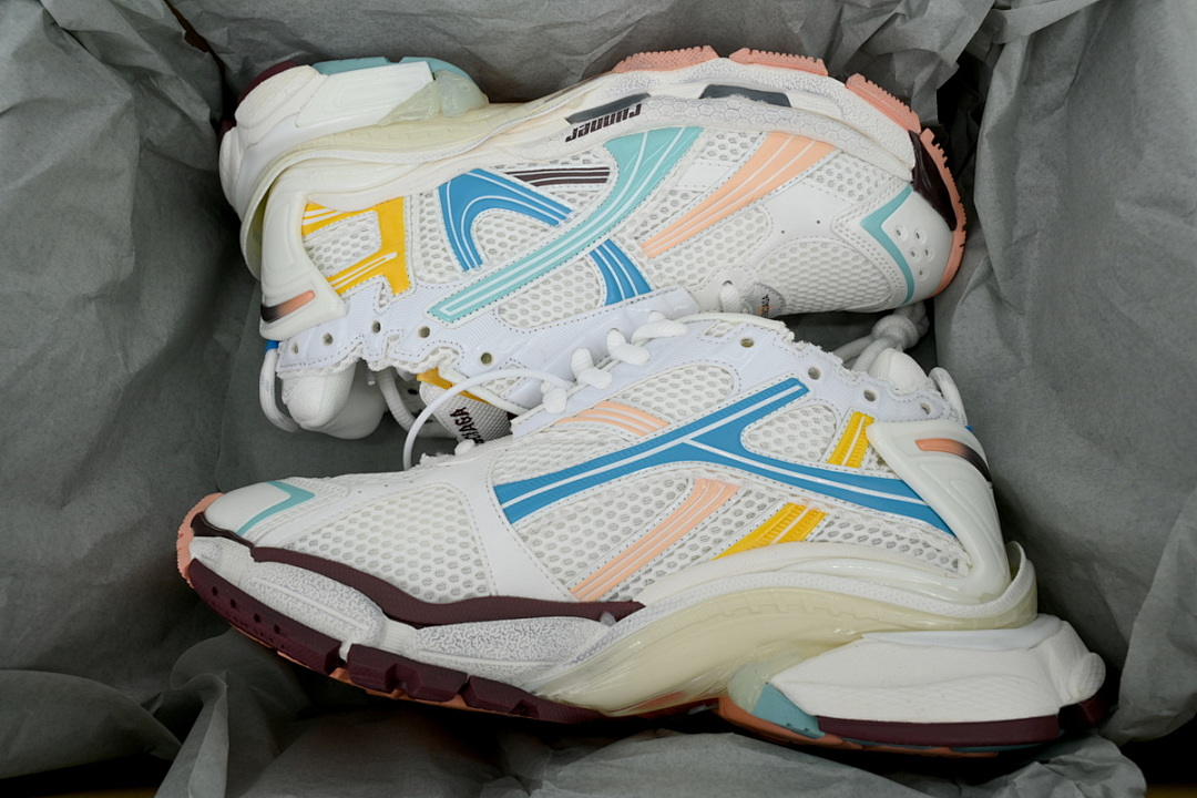 Balenciaga Runner White Blue Yellow Pink Multi