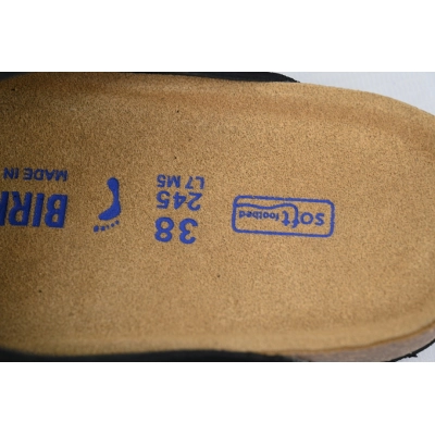 Birkenstock Boston Soft Footbed Black Velvet And Black Buckle 02