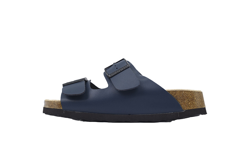 Birkenstock Boston Soft Footbed Blue Leather Surface