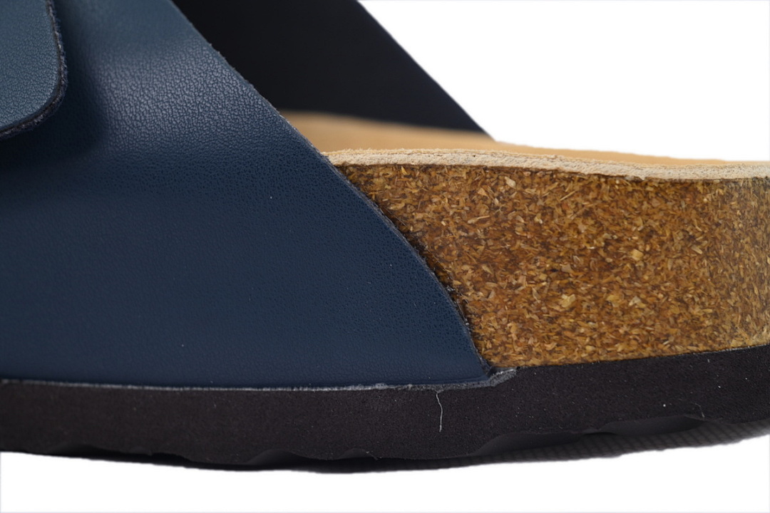Birkenstock Boston Soft Footbed Blue Leather Surface
