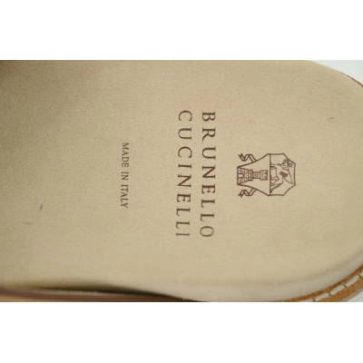 Brunello Cucinelli Suede Slide Sandals Brown 02