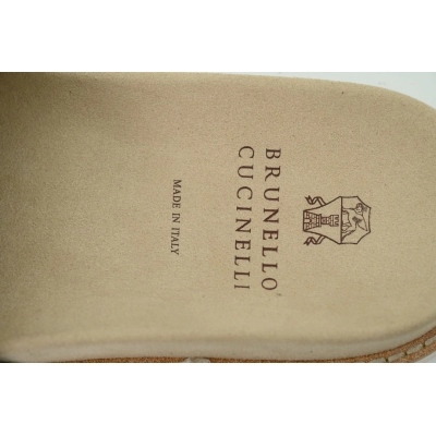 Brunello Cucinelli Suede Slide Sandals Grey 02