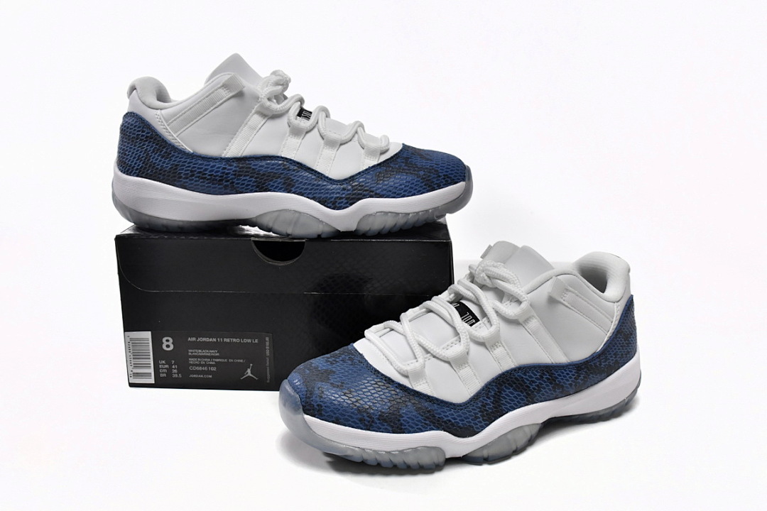 Air Jordan 11 Retro Low Navy Snakeskin CD6846-102 