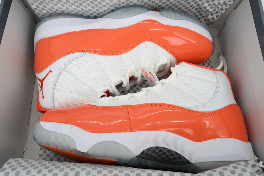  Air Jordan 11 Retro White Orange CT8012-002