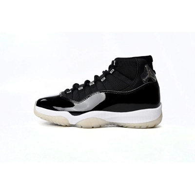  Air Jordan 11 25.º aniversario, negro y plateado con ojales, CT8012-011 01