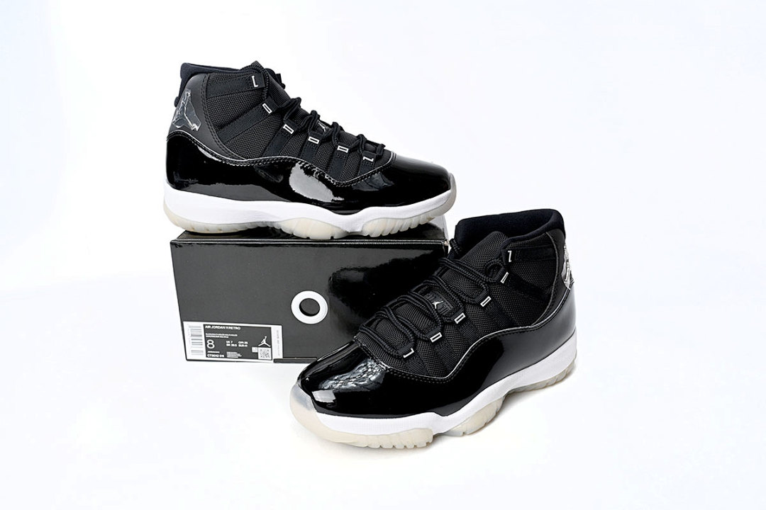  Air Jordan 11 25th Anniversary Black Silver Eyelets CT8012-011