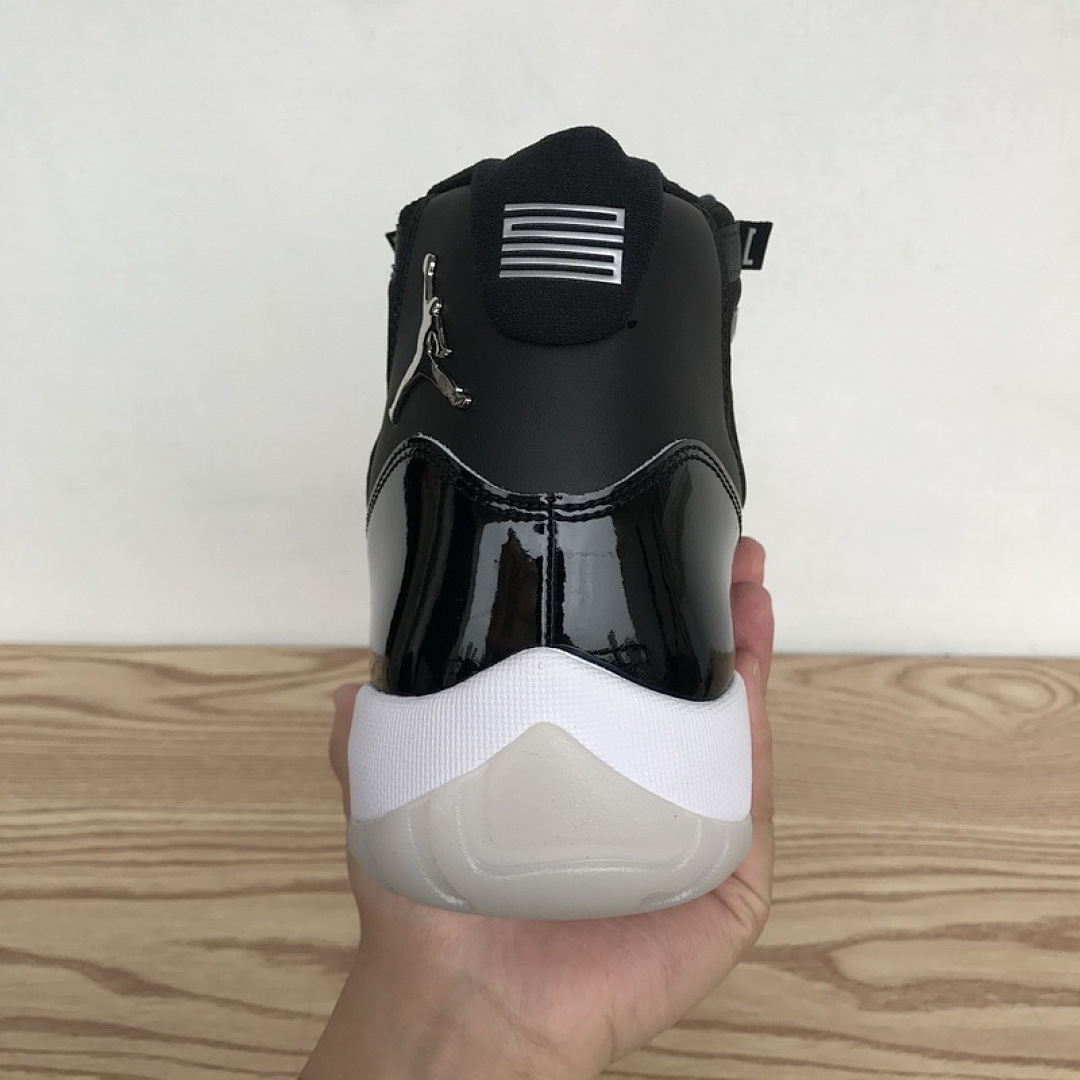  Air Jordan 11 25th Anniversary Black Silver Eyelets CT8012-011