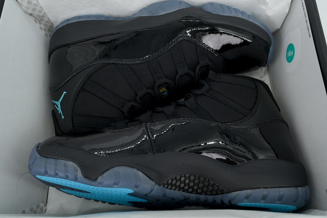 Air Jordan 11 Retro Black Gamma Blue Basketball Shoes CT8012-047