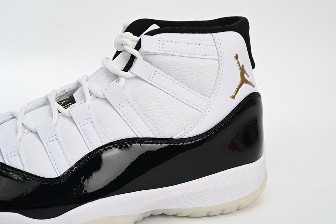 Zapatillas Air Jordan 11 DMP en negro, blanco y dorado, estilo retro, CT8012-170