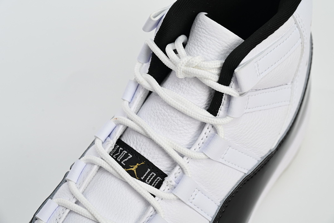 Zapatillas Air Jordan 11 DMP en negro, blanco y dorado, estilo retro, CT8012-170