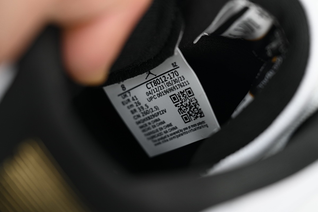 Zapatillas Air Jordan 11 DMP en negro, blanco y dorado, estilo retro, CT8012-170