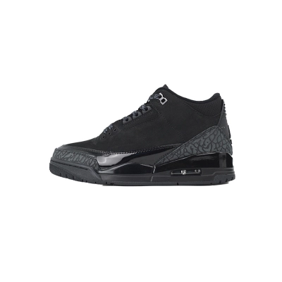 Air Jordan 3 Retro Black Cat Triple Black Basketball Shoes Sneakers CT8532-001  01