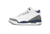 Air Jordan 3 Retro White Midnight Navy Cement Sneakers CT8532-140