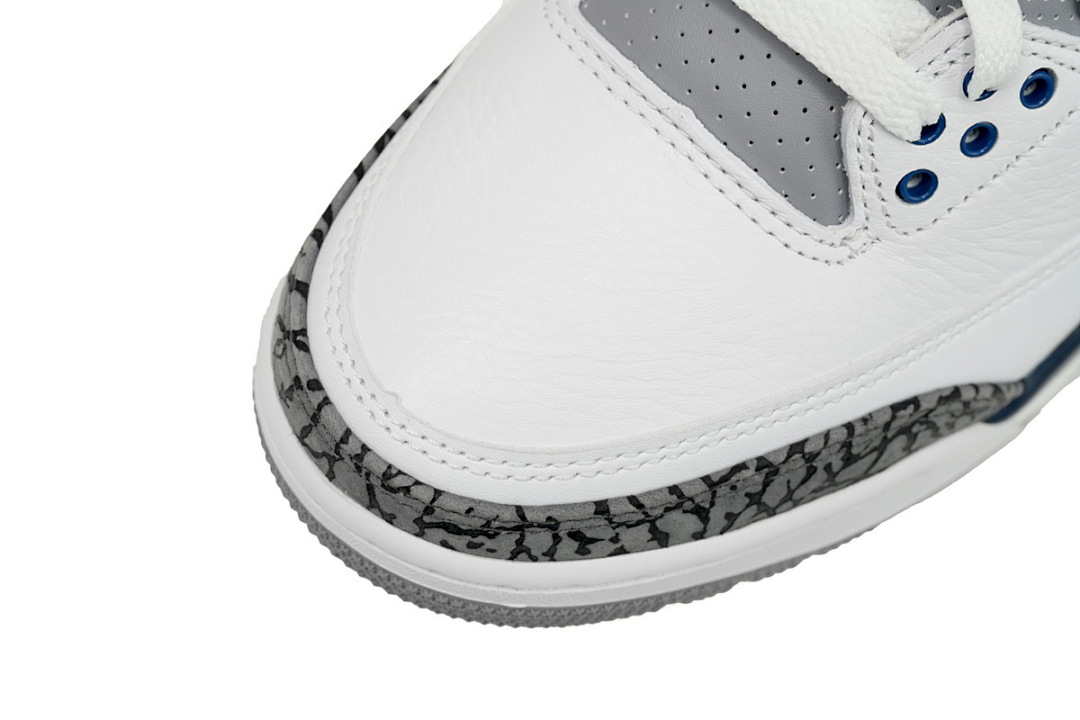 Air Jordan 3 Retro OG White Blue Elephant Print Shoes CT8532-140