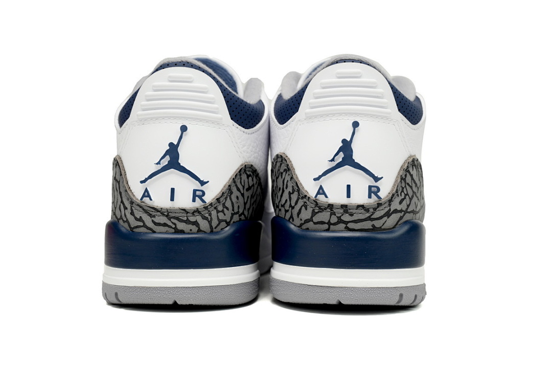 Air Jordan 3 Retro OG White Blue Elephant Print Shoes CT8532-140