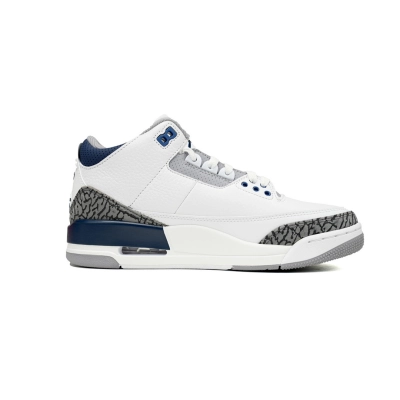 Air Jordan 3 Retro OG White Blue Elephant Print Shoes CT8532-140 02