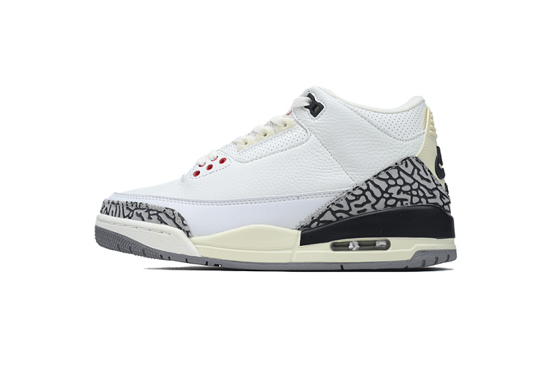 Air Jordan 3 Retro Basketball Shoes White Black Cement Grey Sneakers DN3707-100 