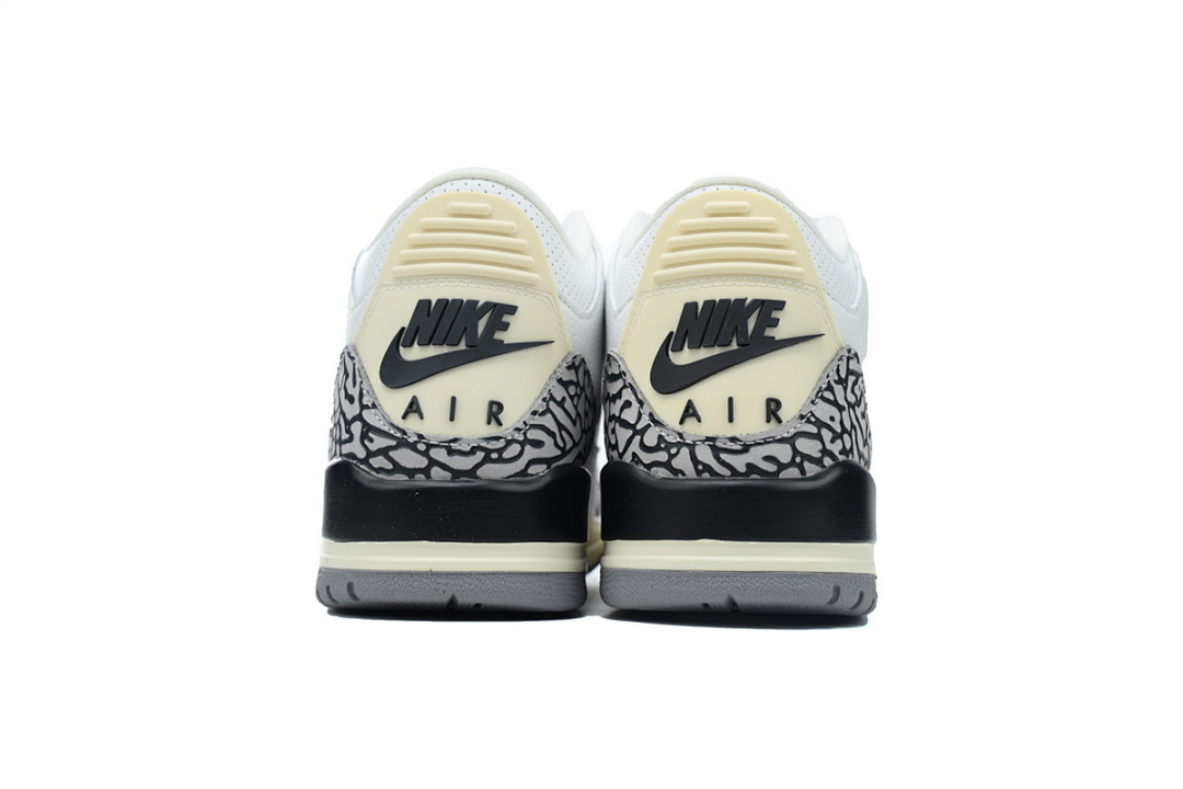 Air Jordan 3 Retro Basketball Shoes White Black Cement Grey Sneakers DN3707-100 