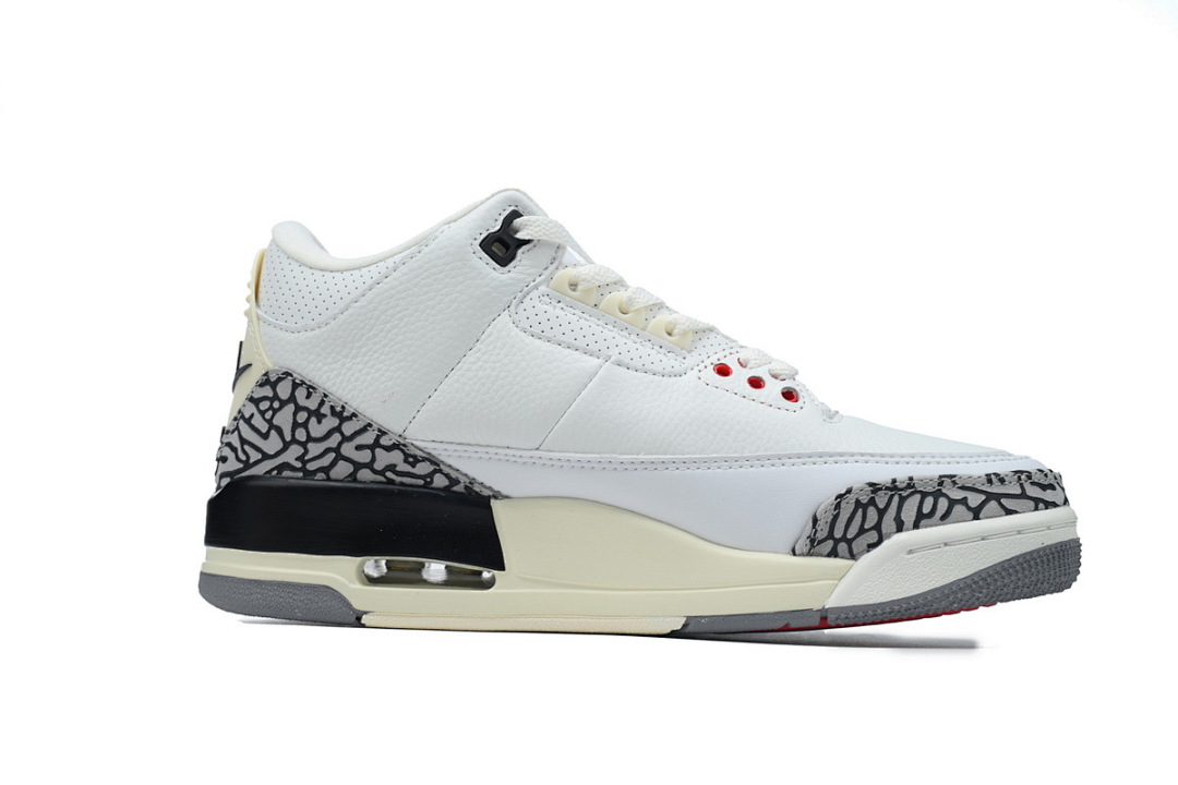 Air Jordan 3 Retro Basketball Shoes White Black Cement Grey Sneakers DN3707-100 