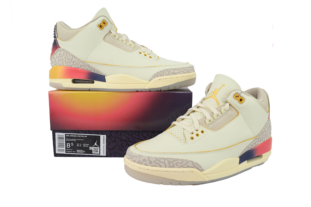  J Balvin  Air Jordan 3 Blanco, Azul y Rojo FN0344-901