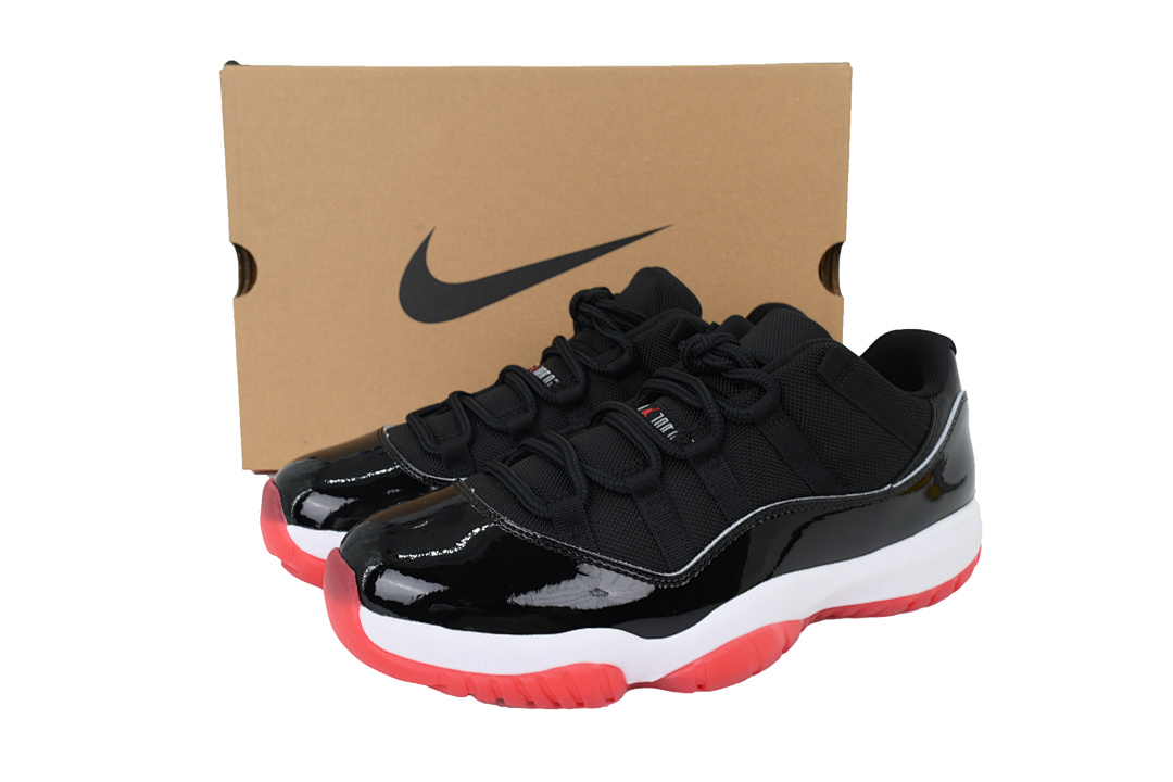 Air Jordan 11 WMNS Black Red Patent Leather Low Shoes FV5104-006 
