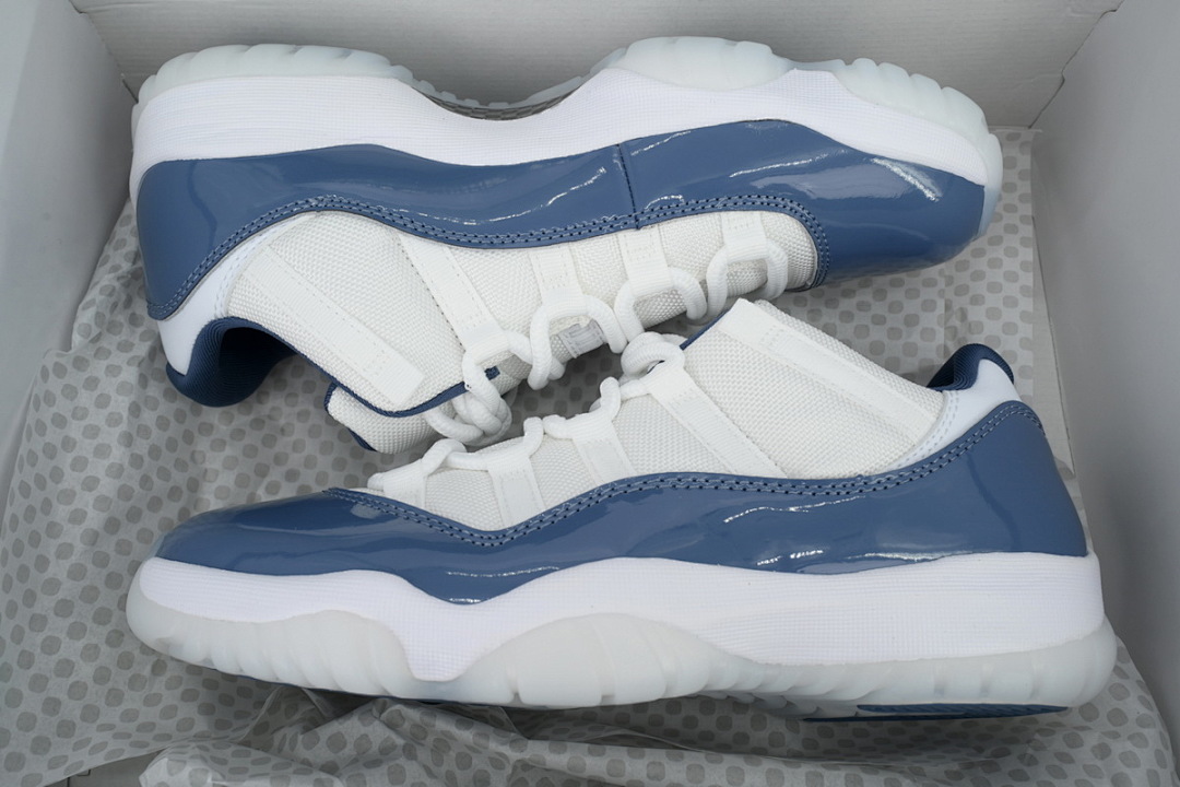 Air Jordan 11 Retro Low Navy White Ice Blue Sneakers FV5104-104