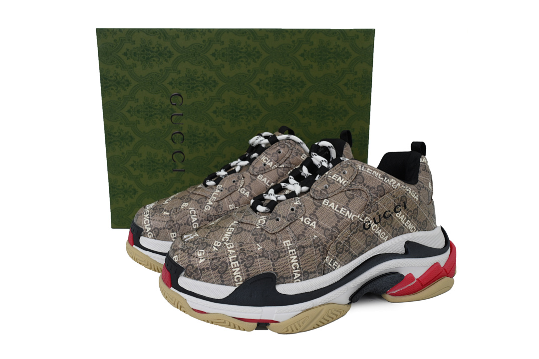 Gucci Balenciaga Triple S Black Red