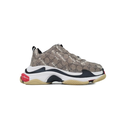 Gucci Balenciaga Triple S Black Red 02
