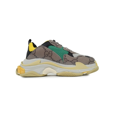 Gucci Balenciaga Triple S Grey Green 02