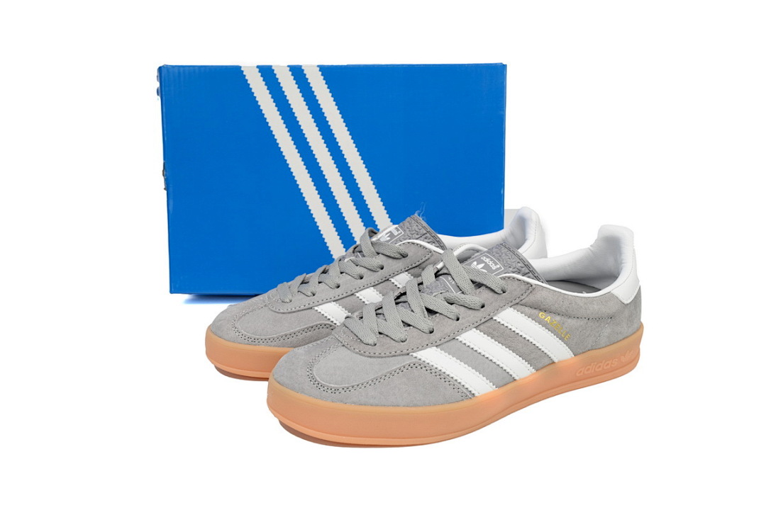 Adidas Gazelle Indoor Light Grey White Gum ID0978