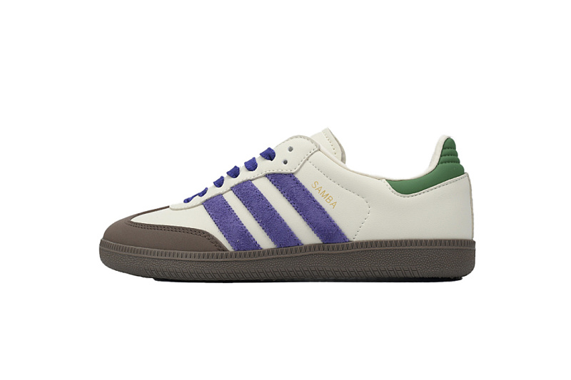 Adidas Samba OG W Cream White Purple Brown Green ID8349
