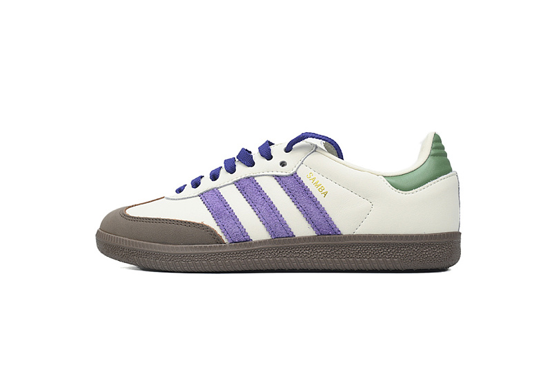 Adidas Samba OG W White Purple Green Brown ID8349