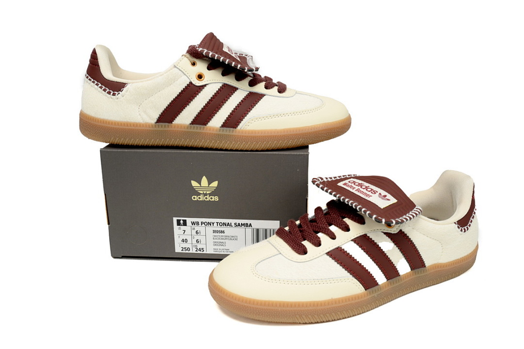 Adidas WB Pony Tonal Samba Cream White Maroon Gum IE0586