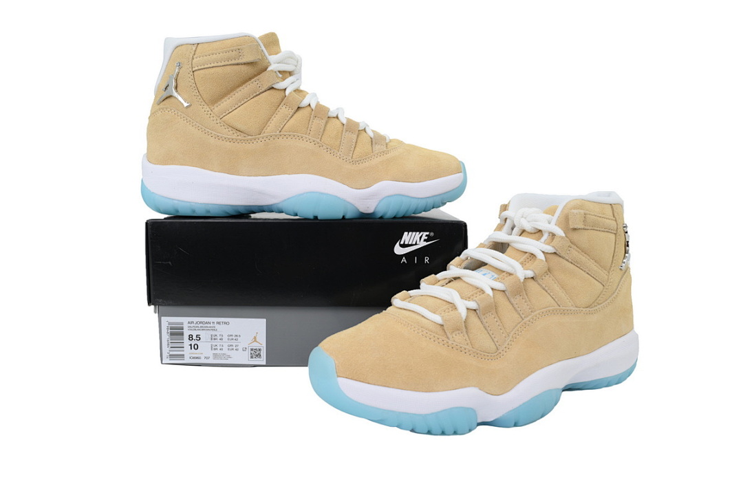 Jordan 11 Low WMNS Wheat Suede Ice Blue Sneakers IO8960-707 