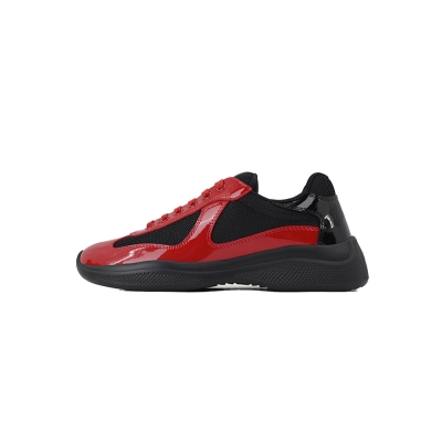 Baskets Prada noires et rouges 01