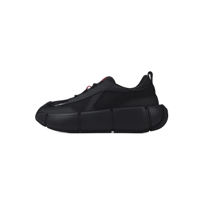 Baskets Prada noires et rouges 01