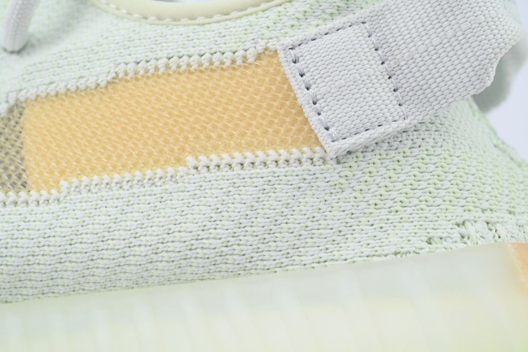 Adidas Yeezy Boost 350 V2 Mint Yellow Stripe Knit Running Sneakers Unisex Casual Shoes EG7491 