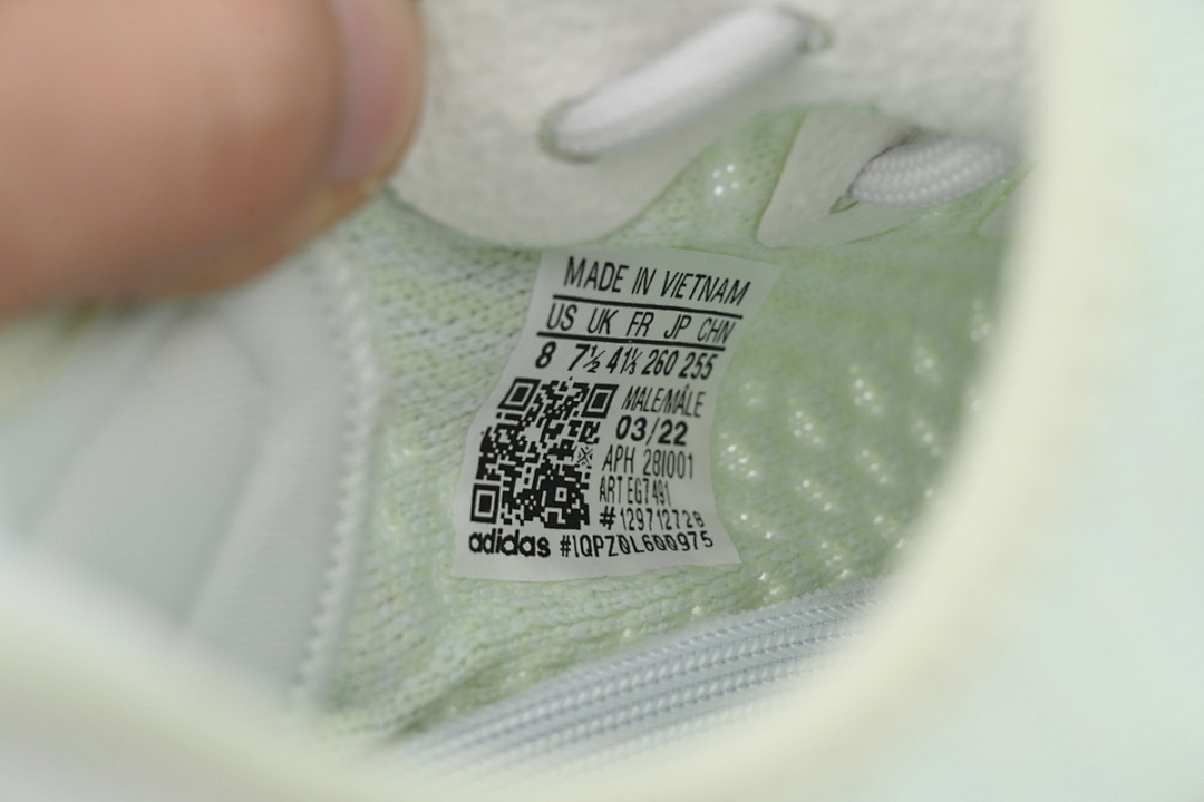 Adidas Yeezy Boost 350 V2 Mint Yellow Stripe Knit Running Sneakers Unisex Casual Shoes EG7491 