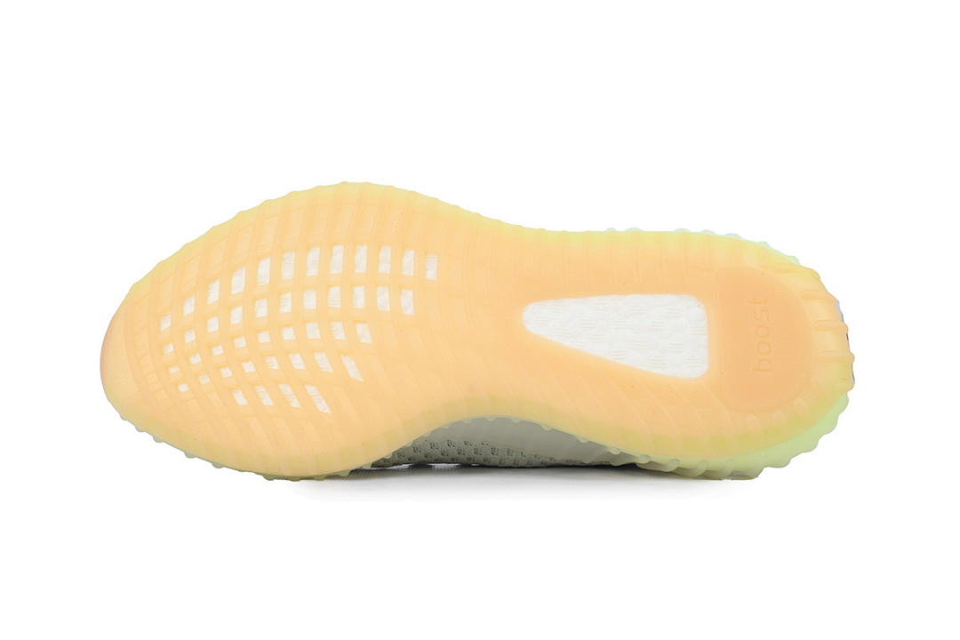 Adidas Yeezy Boost 350 V2 Mint Yellow Stripe Knit Running Sneakers Unisex Casual Shoes EG7491 
