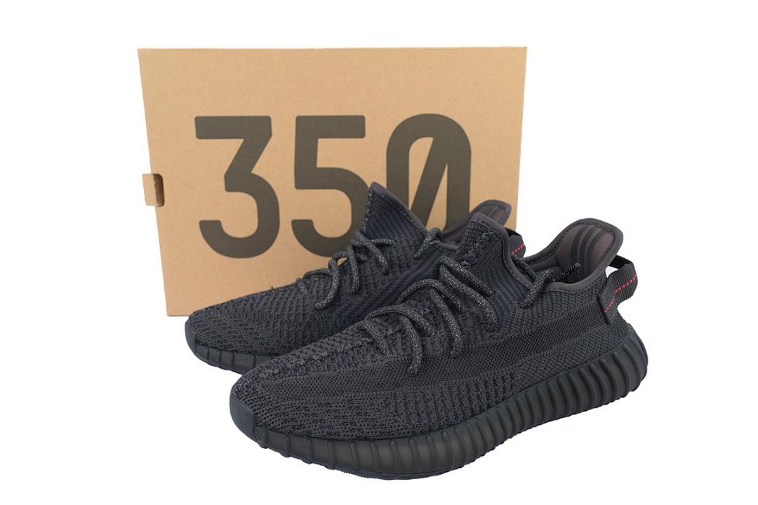 Adidas Yeezy Boost 350 V2 Black Static Non Reflective Lifestyle Sneakers FU9006  