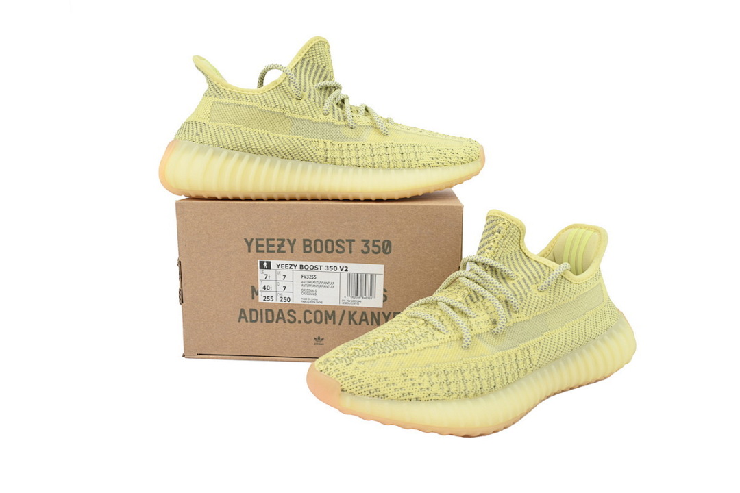 Adidas Yeezy Boost 350 V2 Butter Yellow Reflective Boost Sneakers FV3255 