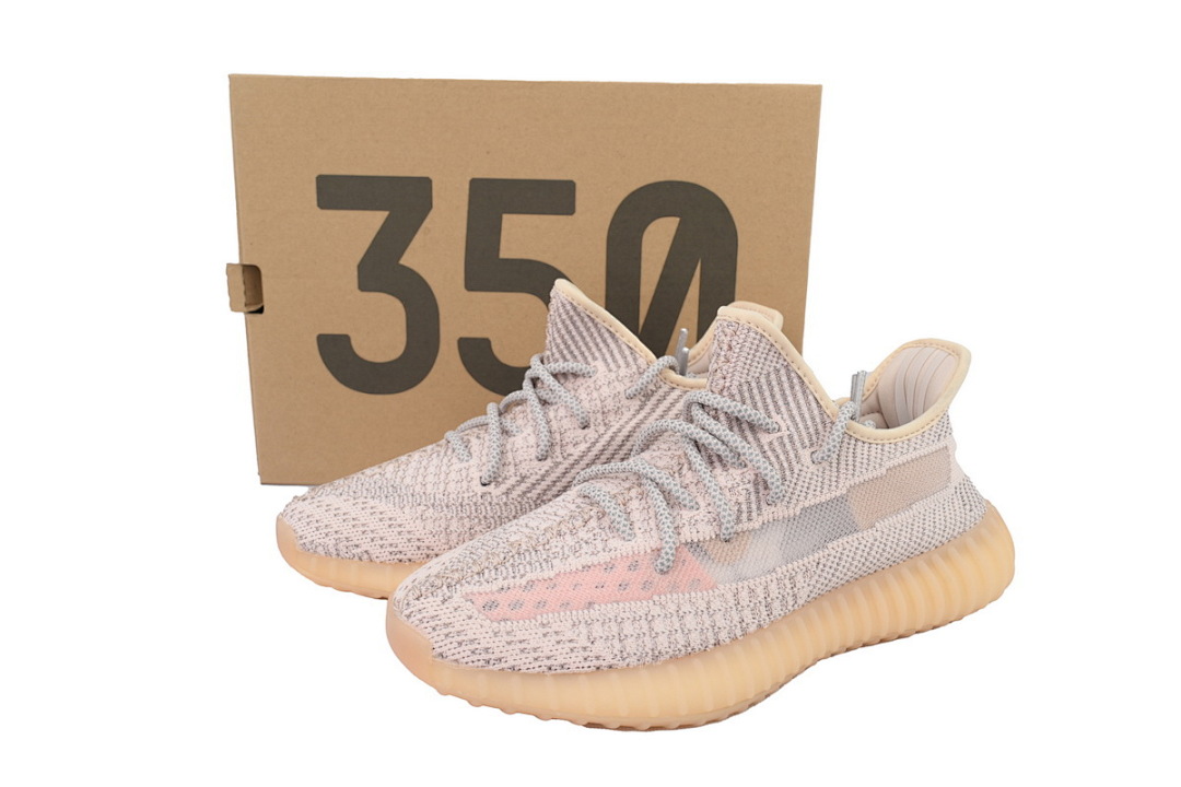Adidas Yeezy Boost 350 V2 Soft Pink Beige Rose Stripe Sneakers FV5666 