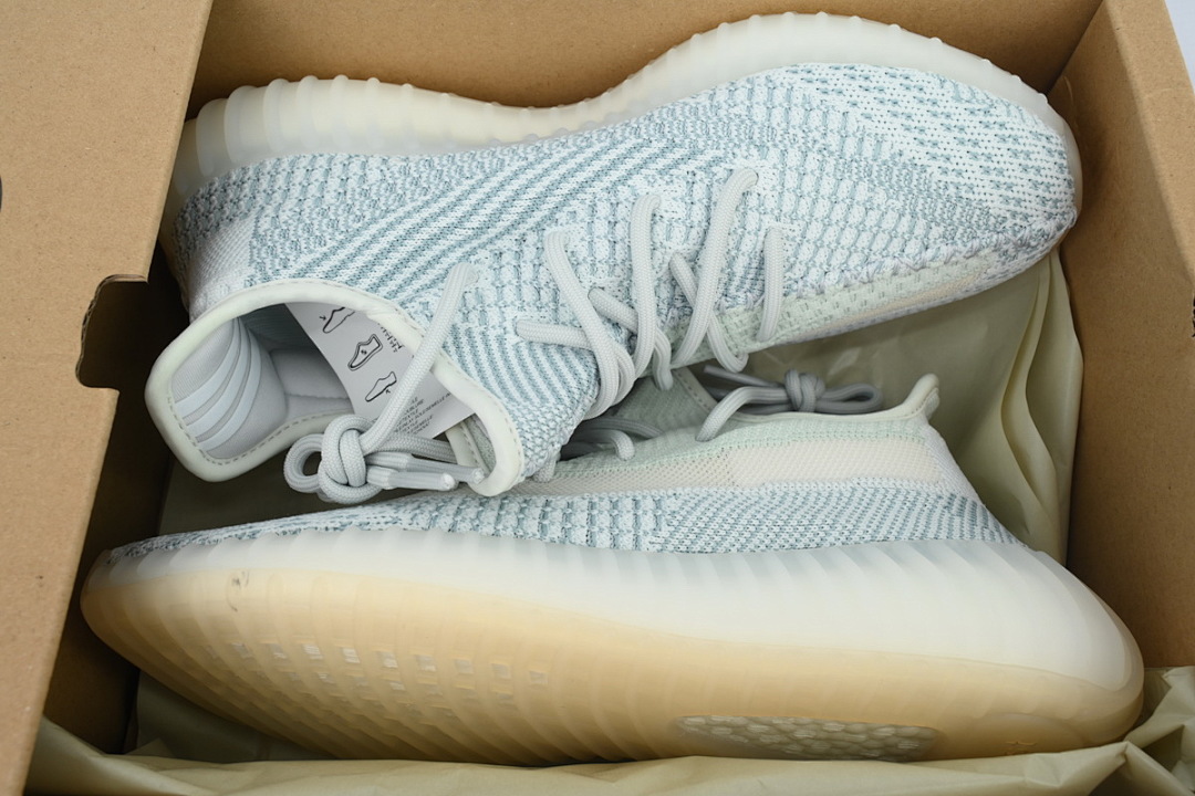 Adidas Yeezy Boost 350 V2 Ice Blue Mint Knit Running Sneakers Unisex Casual Shoes FW3043 