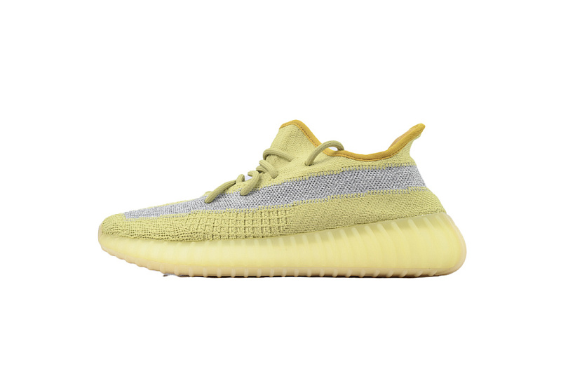 Adidas Yeezy Boost 350 V2 Lemon Grey Silver Stripe Sneakers FX9034 