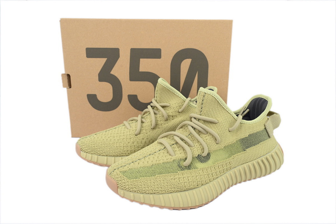 Adidas Yeezy Boost 350 V2 Olive Yellow Green Knit Sneakers Unisex Casual Shoes FY5346 