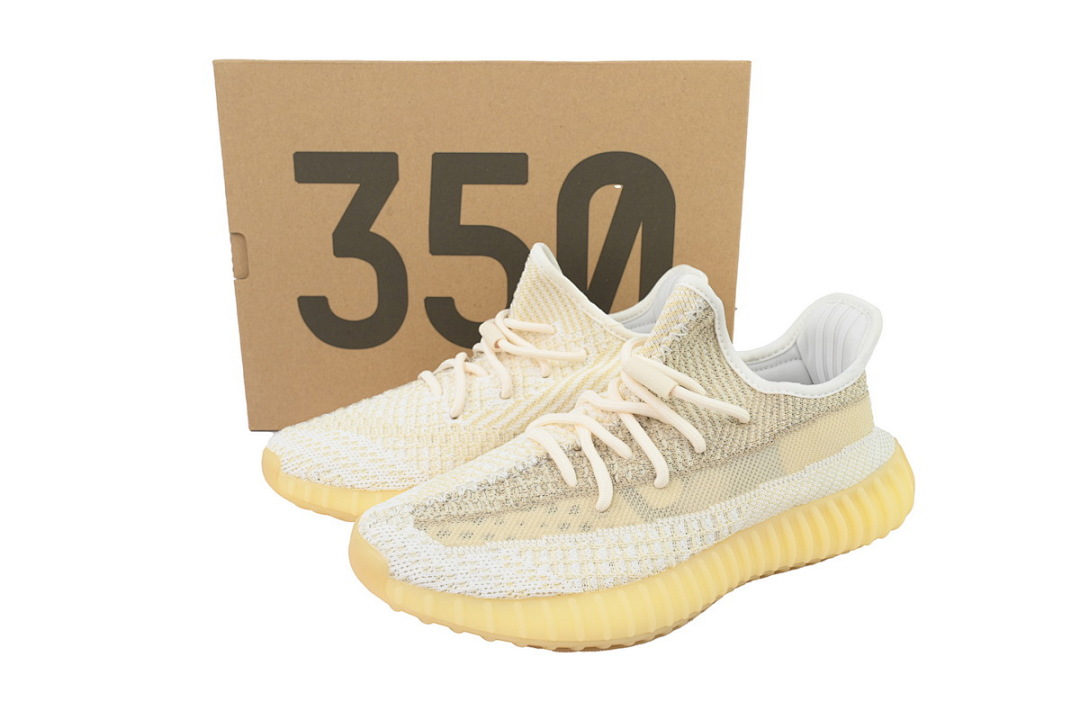 Adidas Yeezy Boost 350 V2 Citrin Non-Reflective Cream Yellow Knit Sneakers FZ5246 